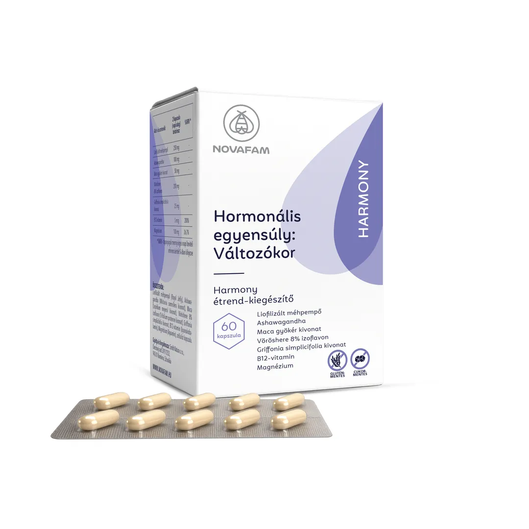 Novafam HARMONY Menopauza Tüneteit Enyhítő kapszula 3 havi - Novafam kapszula, teherbeesés, PCOS legyőzése természetes méhpempővel Novafam HARMONY Menopauza Tüneteit Enyhítő kapszula 3 havi - Image 4