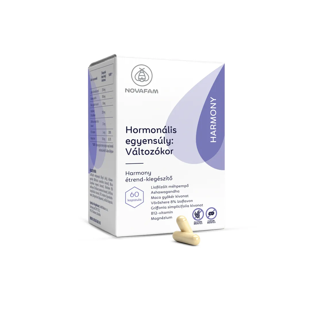Novafam HARMONY Menopauza Tüneteit Enyhítő kapszula 3 havi - Novafam kapszula, teherbeesés, PCOS legyőzése természetes méhpempővel Novafam HARMONY Menopauza Tüneteit Enyhítő kapszula 3 havi - Image 2